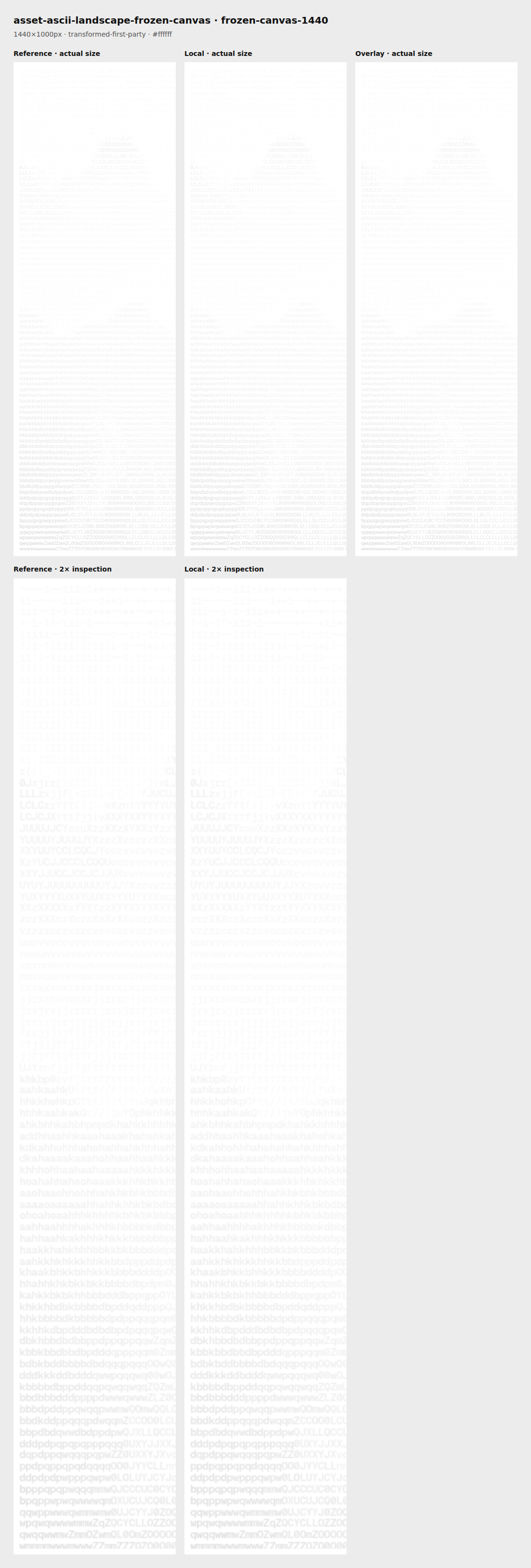 Source reference and local render for asset-ascii-landscape-frozen-canvas, frozen-canvas-1440