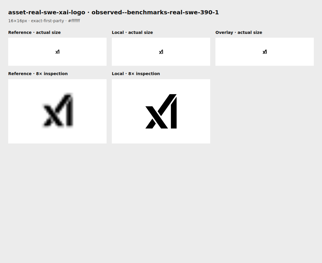 Source reference and local render for asset-real-swe-xai-logo, observed--benchmarks-real-swe-390-1