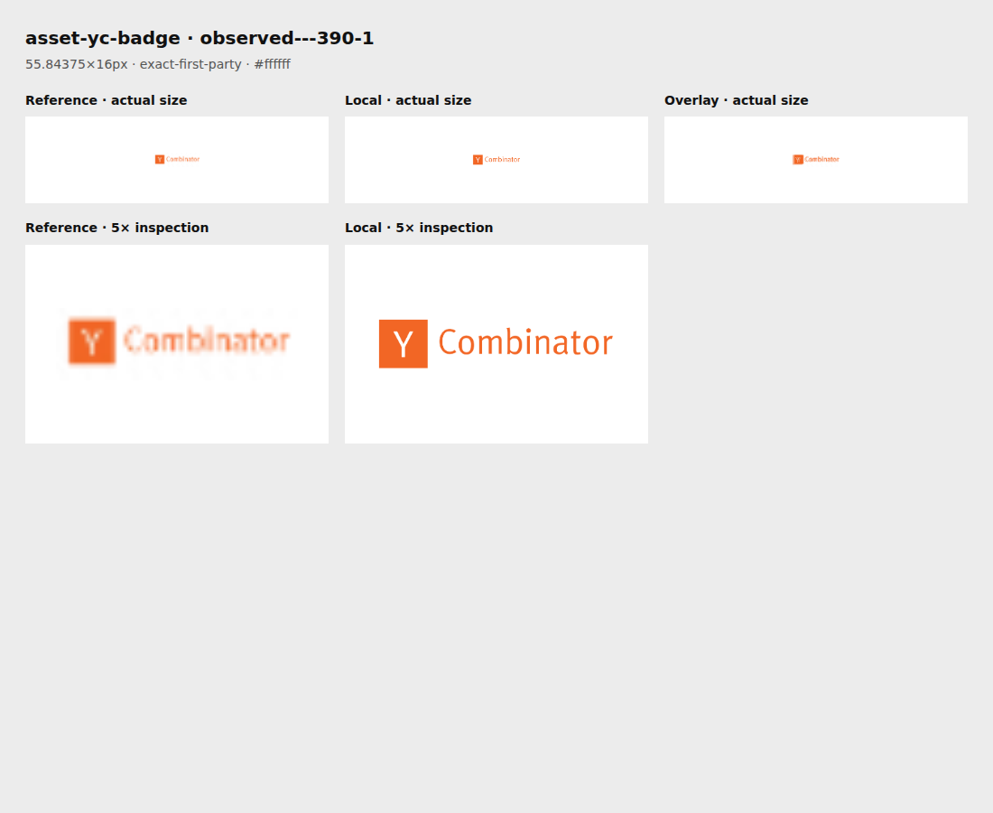 Source reference and local render for asset-yc-badge, observed---390-1